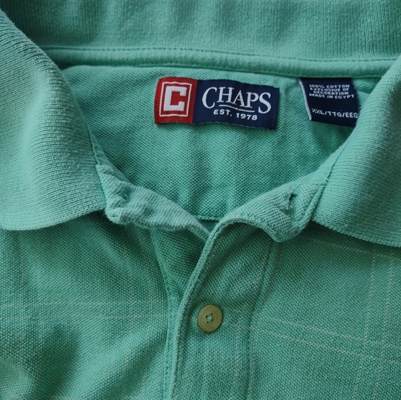 CHAPS XXL, Short Sleeved, Lt Green Polo - Picture 4 of 7